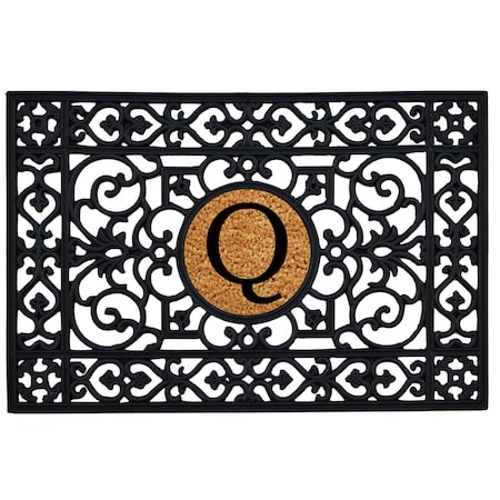 Calloway Mills Monogram Insert Door Mat, Black, Natural, 24 in W x 36 in L 160012436Q